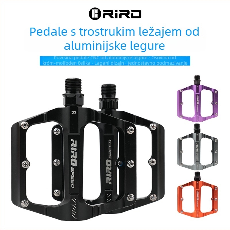 Riro pedale za bicikl s tri ležaje, ultralakih, protuklizne, od aluminijske legure, sklopive pedale za vožnju biciklom