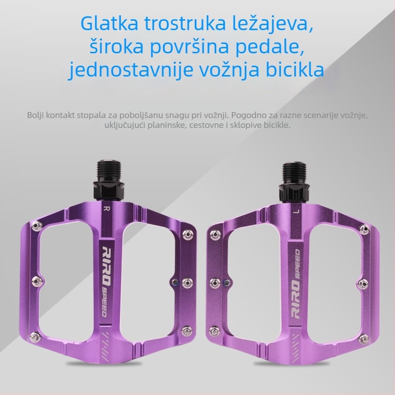 Riro pedale za bicikl s tri ležaje, ultralakih, protuklizne, od aluminijske legure, sklopive pedale za vožnju biciklom