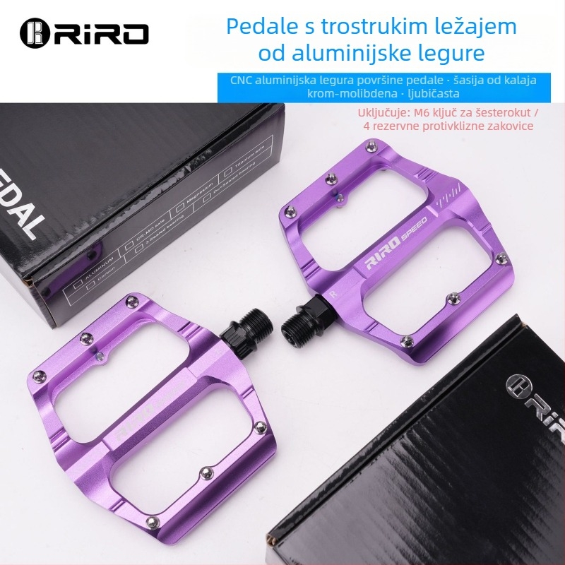 Riro pedale za bicikl s tri ležaje, ultralakih, protuklizne, od aluminijske legure, sklopive pedale za vožnju biciklom