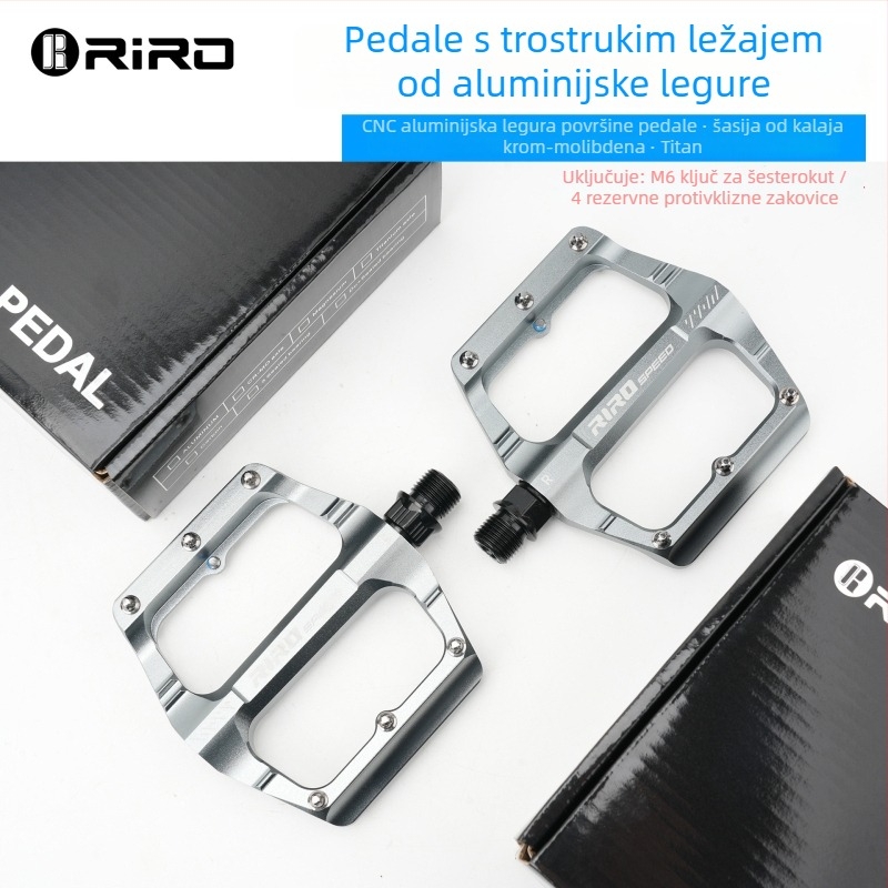 Riro pedale za bicikl s tri ležaje, ultralakih, protuklizne, od aluminijske legure, sklopive pedale za vožnju biciklom