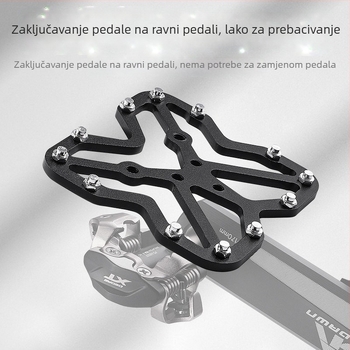 Ploča za konverziju clipless pedala u plosni pedal za bicikl, aluminijska zlitina, model 0802111-112, West biking