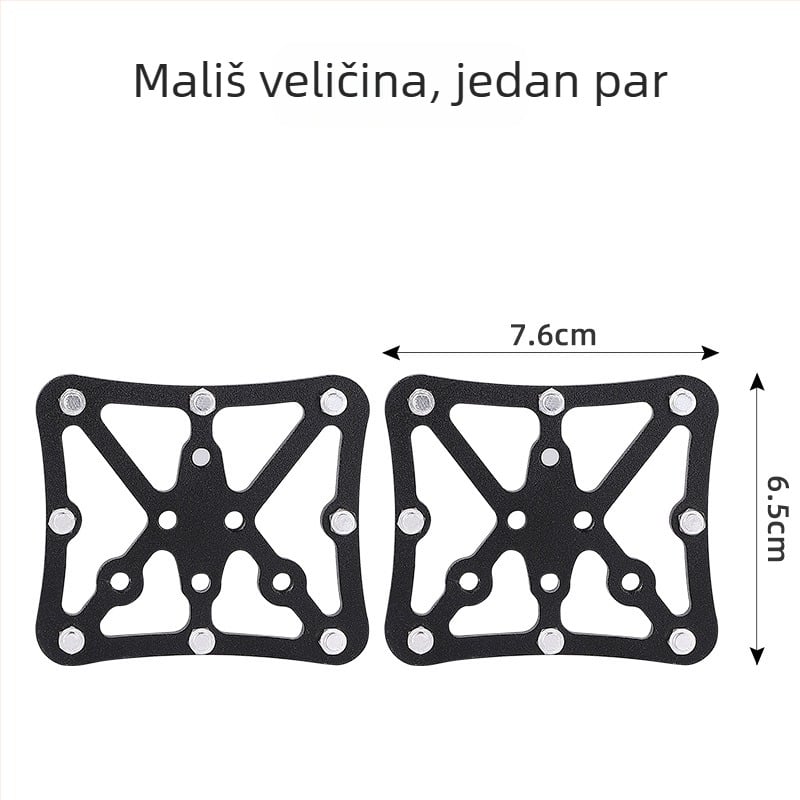 Ploča za konverziju clipless pedala u plosni pedal za bicikl, aluminijska zlitina, model 0802111-112, West biking