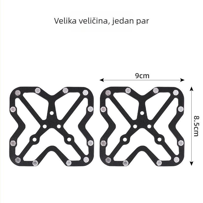 Ploča za konverziju clipless pedala u plosni pedal za bicikl, aluminijska zlitina, model 0802111-112, West biking