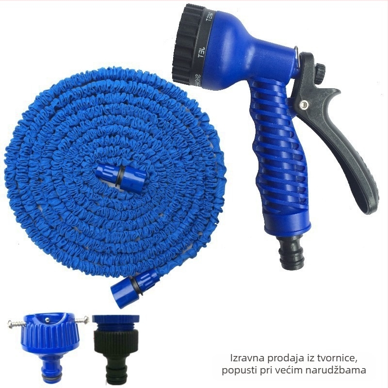 Teleskopska visokotlačna pištolj za pranje automobila i set za navodnjavanje vrta – materijal ABS+PP+poliesterska tkanina+TPE; težina 0.3 kg; maksimalna temperatura 50°C; marka Jie cheng qiyou