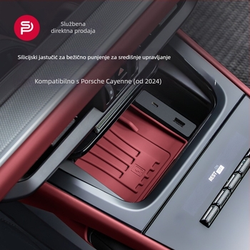 Silikonska podloška za bežično punjenje središnje konzole Porsche Cayenne – protivklizni interijerni dodatak, prilagodljiv