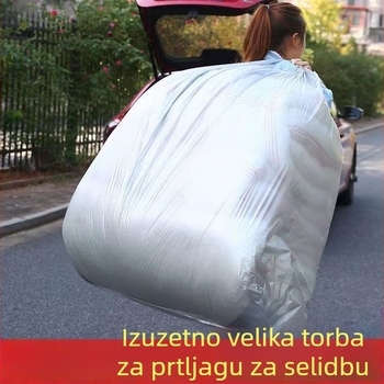 Srebrne velike vreće za preseljenje i skladištenje, paket od 5 komada, debele plastične vreće za odjeću