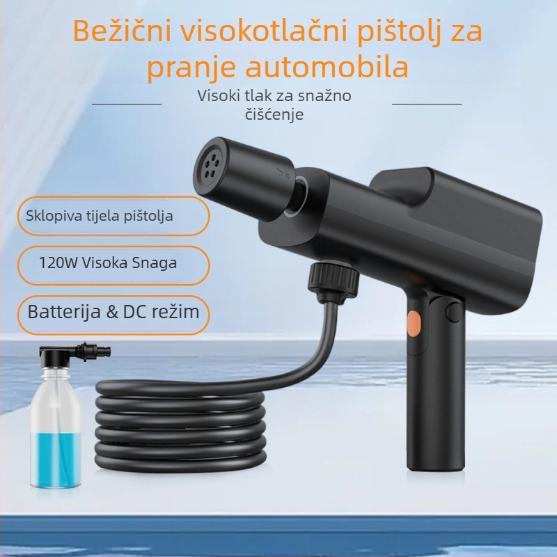 H7 Pistolj za pranje automobila - Bežični, Napajanje baterijom, Preklopni, Prijenosni, Maksimalni tlak 1,7 MPa