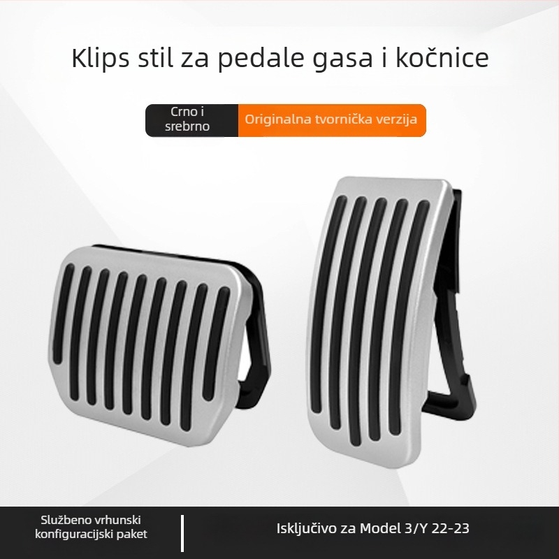 Set poklopca pedala za Tesla Model 3/Y – pedal kočnice i ubrzanja, verzija P, plastika, automatski mjenjač