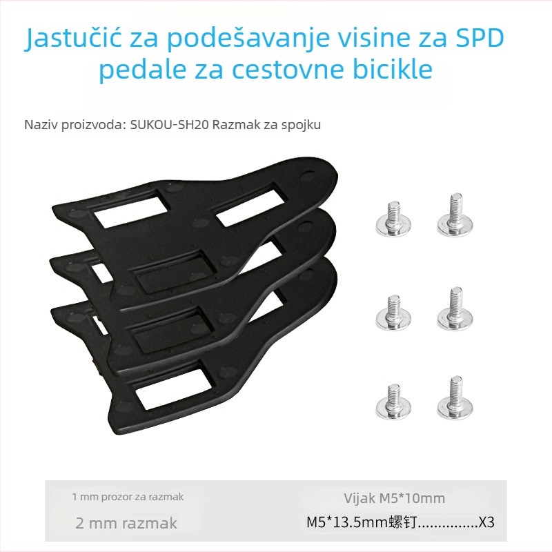 Peda zaključna ploča za cestovni bicikl SH1011/12, SPD kompatibilno, protuklizne igle, SUKOU