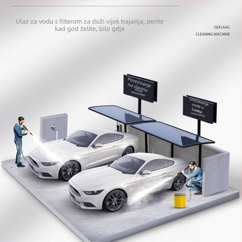 Visokotlačni prenosni stroj za pranje automobila, aluminijsko kućište, 1800W, 220V, domet mlaza 4 m, crijevo 7 m