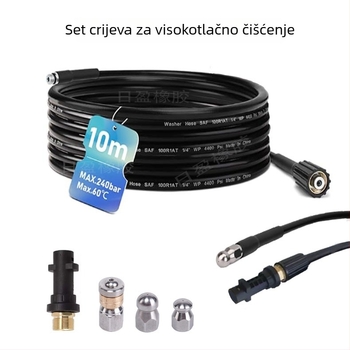 Set mlaznica za odčepljavanje kanalizacije visokim tlakom - unutarnji promjer 6 mm, materijal gumoplastika, težina 3, okretni spojnik, kompatibilan s Kärcher K-Series