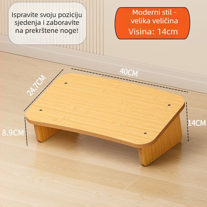 Podnožnik za stopalo – masivno drvo, jednostavan stil, za odrasle, unutarnje punjenje: drugo
