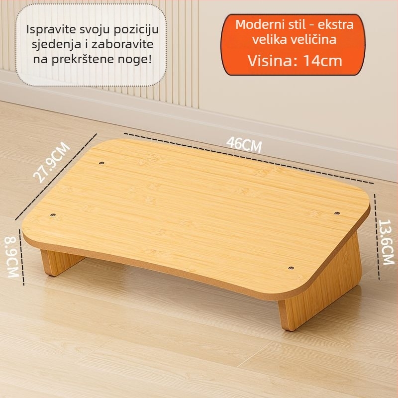 Podnožnik za stopalo – masivno drvo, jednostavan stil, za odrasle, unutarnje punjenje: drugo