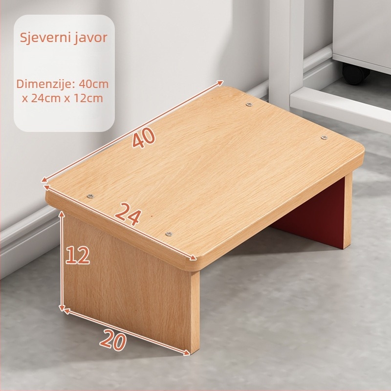 Uredska podrška za stopala, podizna platforma ispod stola, model H014, moderni minimalisticki stil, višefunkcionalna