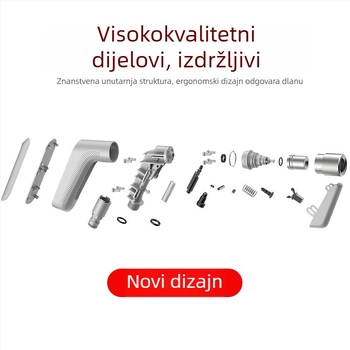 Pištolj za visokotlačno pranje automobila – ručna prskalica s rotirajućom glavom, više načina raspršivanja (aluminijska legura)