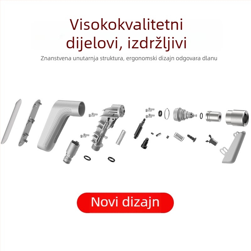 Pištolj za visokotlačno pranje automobila – ručna prskalica s rotirajućom glavom, više načina raspršivanja (aluminijska legura)