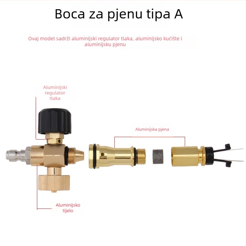 Visokotlačna pjena sprej s prilagodljivim PA pištoljem za pranje automobila