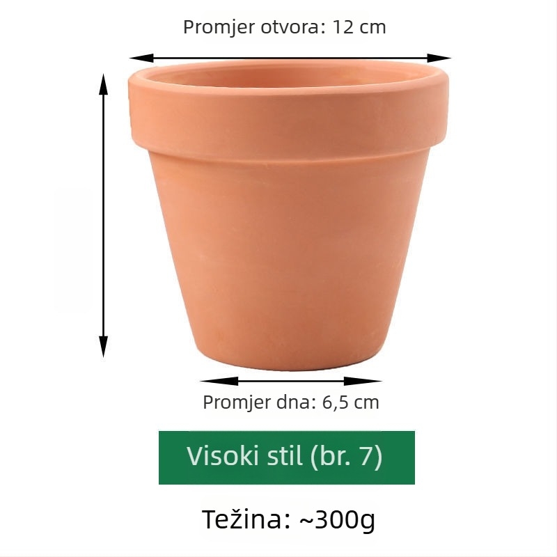 Crveni glineni cvjetni lonac za sukulente