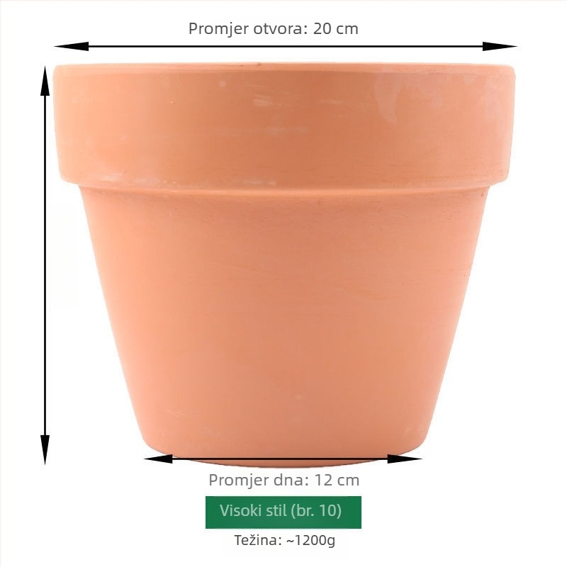 Crveni glineni cvjetni lonac za sukulente