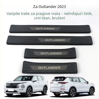 Nehrđajući čelični pragovi i pločica zaštite prtljažnika za Mitsubishi Outlander 2023