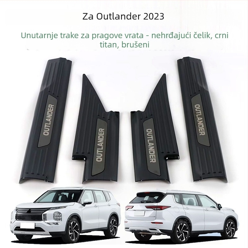 Nehrđajući čelični pragovi i pločica zaštite prtljažnika za Mitsubishi Outlander 2023