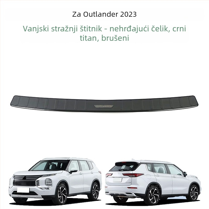 Nehrđajući čelični pragovi i pločica zaštite prtljažnika za Mitsubishi Outlander 2023