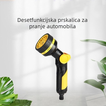 10-funkcijski vrtni raspršivač za zalijevanje i pranje auta