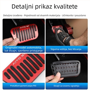 Set pedala od aluminijske legure za gas i kočnicu s automatskim mjenjačem, model 2022