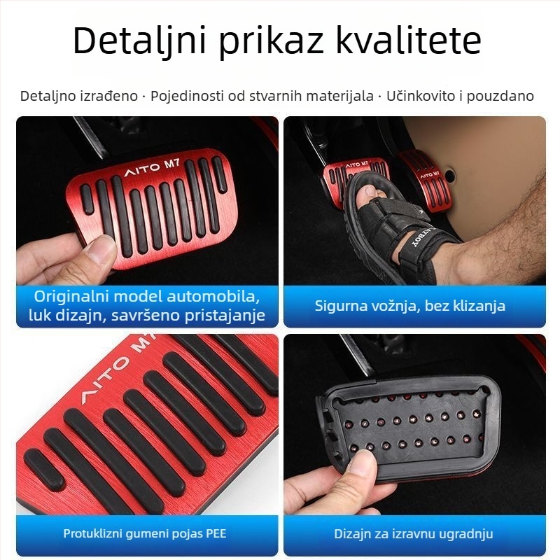 Set pedala od aluminijske legure za gas i kočnicu s automatskim mjenjačem, model 2022
