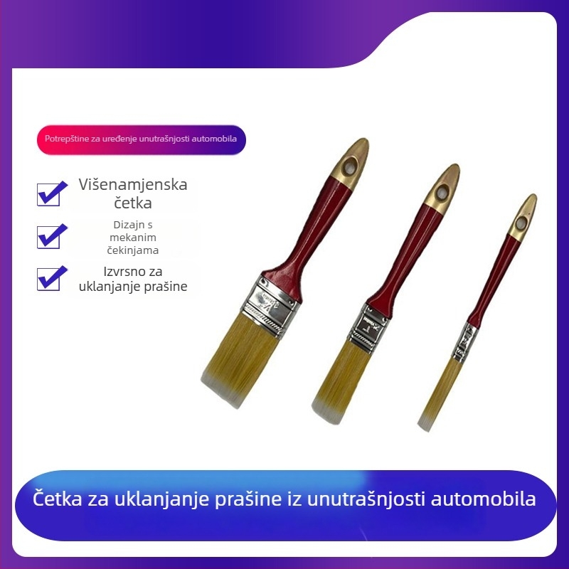 Set četkica za čišćenje otvora automobilske klimatizacije – 1,5 inča, 1 inč, 0,5 inča