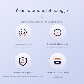 Glo Visokotlačni set za pranje automobila, ABS tijelo, Model 738, Univerzalno za vrt/garažu/pranje automobila, Godišnje jamstvo