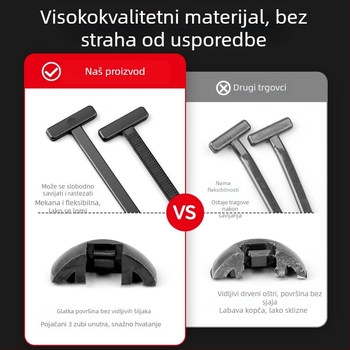 Kabelska kukica za pričvršćivanje kroz čavlić — višenamjenski držač za fiksiranje blatnika i prtljažnika