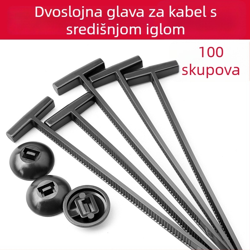 Kabelska kukica za pričvršćivanje kroz čavlić — višenamjenski držač za fiksiranje blatnika i prtljažnika