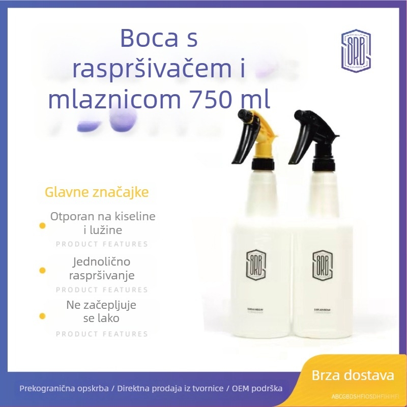 Otporno sprej boca za njegu automobila i vrtu; alat za pranje automobila s mlaznicom za dezinfekciju