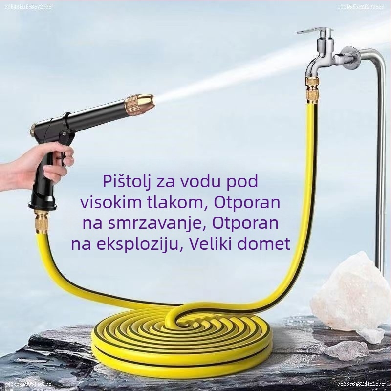Visokotlačni pištolj za pranje automobila za kućnu upotrebu s crijevom, zaštita od smrzavanja i otporan na eksplozije – alat za čišćenje