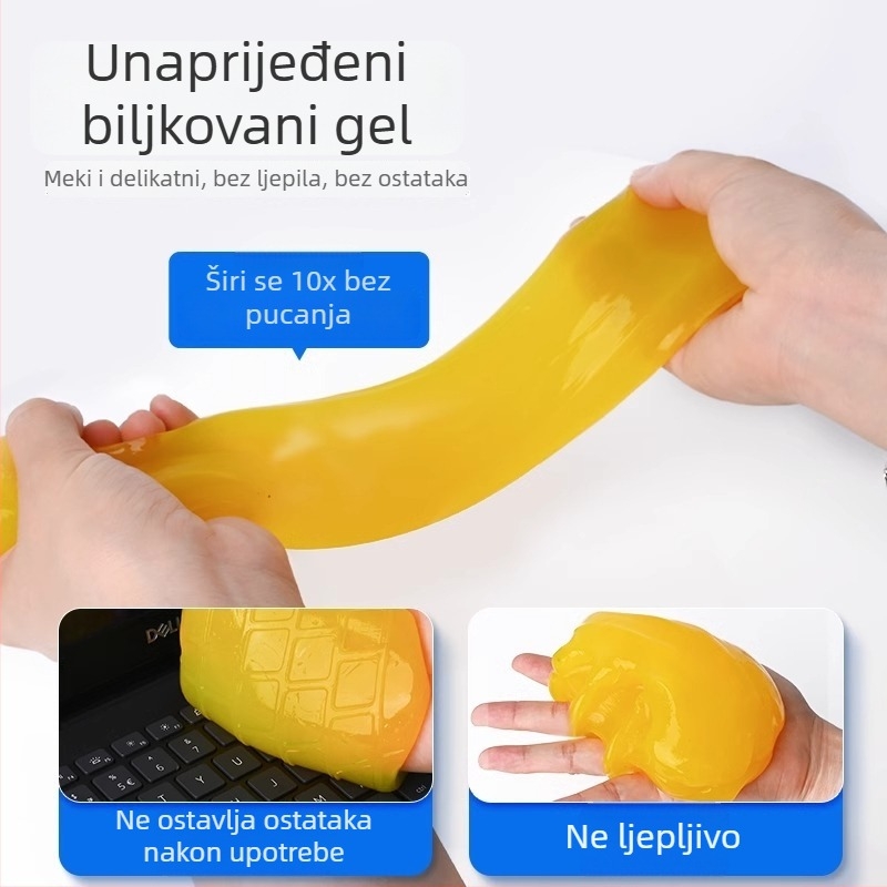 Drugo generacije biljni čistilni gel za prašinu u unutrašnjosti automobila i praznine između tipki – sveobuhvatni mekani gel za čišćenje