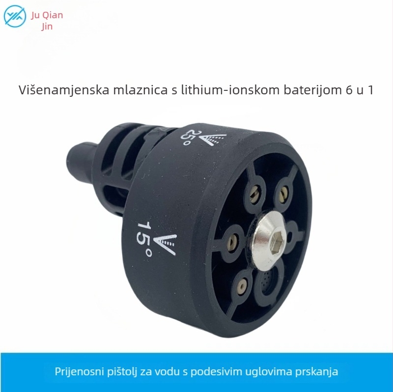 Bežični stroj za pranje automobila s litijskom baterijom, visokotlačna mlaznica 500 PSI, težina 56 g, marka Jukianjin