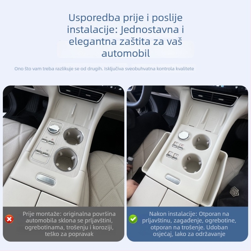 Silikonska podloga za središnju konzolu za Chery Fengyun T11, bežično punjenje, držač za čašu, protuklizno, zaštita interijera