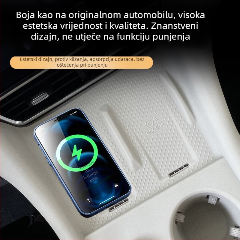 Silikonska podloga za središnju konzolu za Chery Fengyun T11, bežično punjenje, držač za čašu, protuklizno, zaštita interijera