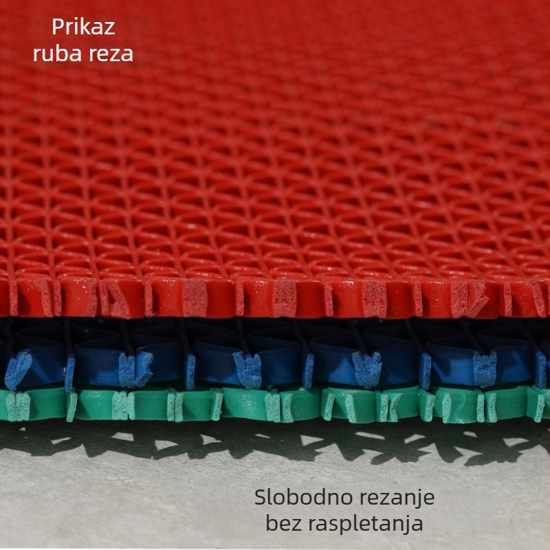 Vodootporna protuklizna PVC podna prostirka za bazene, kupaonice i kuhinje – debela, perforirani dizajn, potpuno pokriće