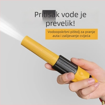 Visokotlačni pištolj za pranje automobila, kućište i priključci od inženjerskih plastičnih materijala; pogodan za pranje auta, balkon, kupaonu i zalijevanje biljaka.