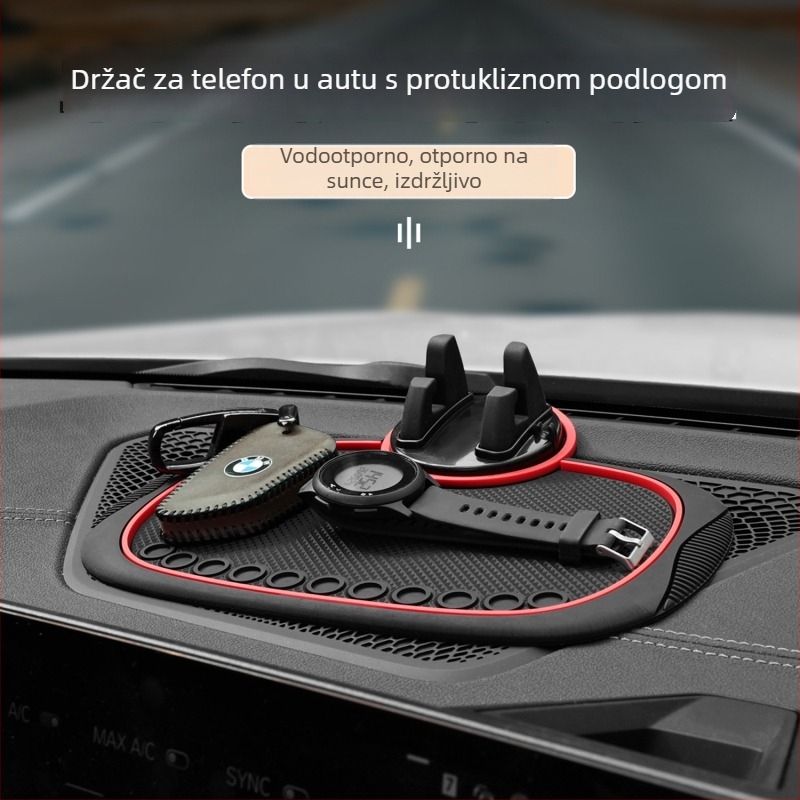 Automobilska protuklizna podloga za telefon i središnju konzolu — 3-u-1 podloga za pohranu, PVC materijal, brend An youchi, prilagodba dostupna, ispis logotipa