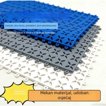 Interlock PVC protuklizna odvodna prostirka za unutarnje i vanjske vodne parkove, mogućnost prilagođenog logotipa, prilagođavanja obrade, pogodna za bazene, svlačionice i tuševe