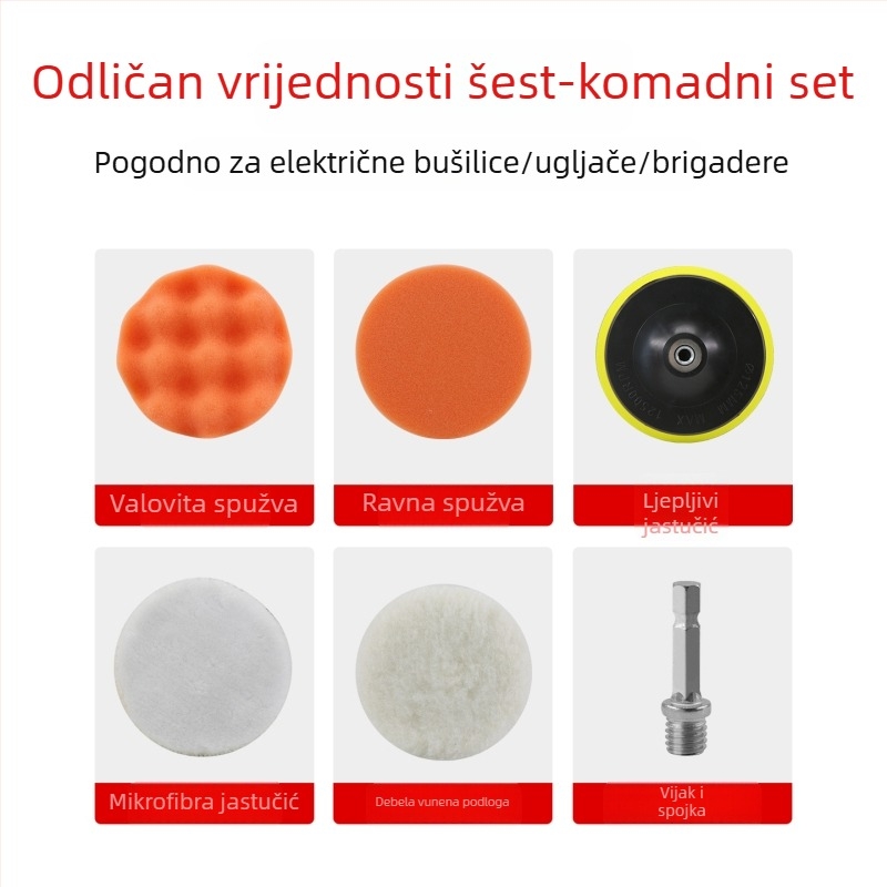 Set diskova za poliranje automobila od spužve – materijal: spužva, marka zk, bez prilagodbe