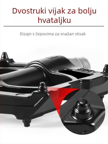 Pedal za bicikl JT-002 – aluminijsko kućište, osovina od legirane čelika, pogodan za bicikl