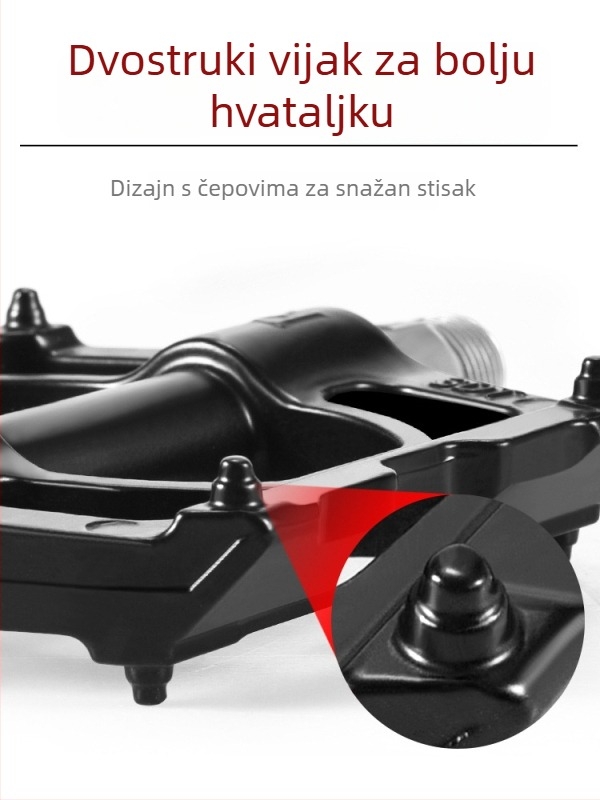Pedal za bicikl JT-002 – aluminijsko kućište, osovina od legirane čelika, pogodan za bicikl