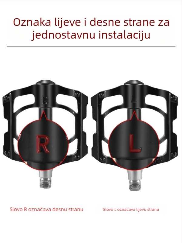 Pedal za bicikl JT-002 – aluminijsko kućište, osovina od legirane čelika, pogodan za bicikl