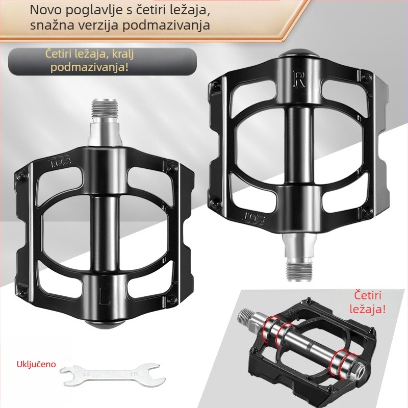 Pedal za bicikl JT-002 – aluminijsko kućište, osovina od legirane čelika, pogodan za bicikl