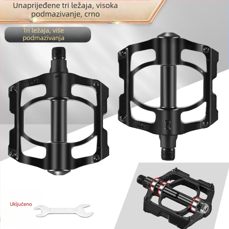Pedal za bicikl JT-002 – aluminijsko kućište, osovina od legirane čelika, pogodan za bicikl