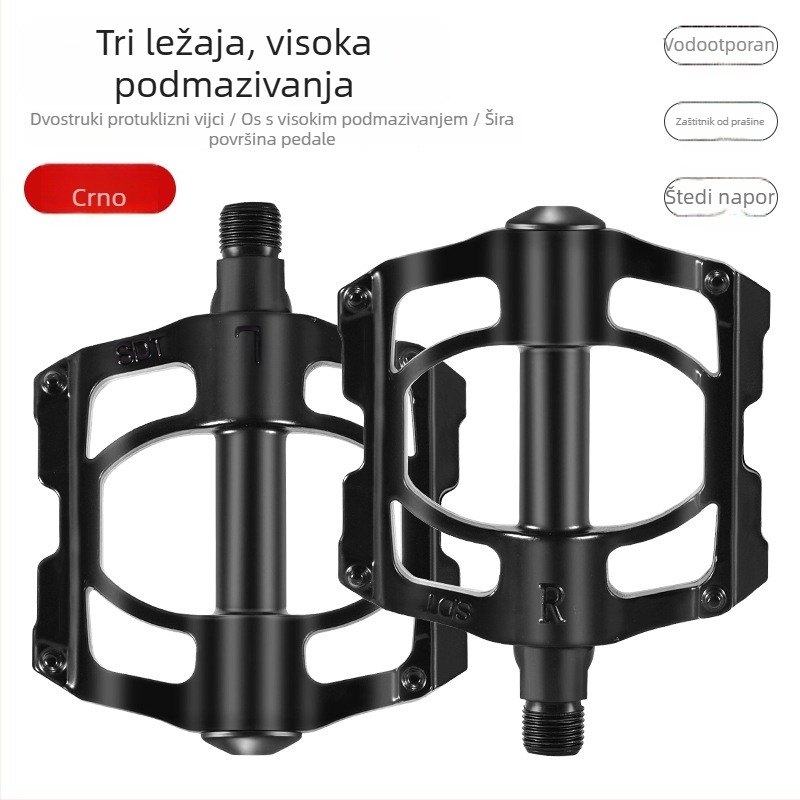 Pedal za bicikl JT-002 – aluminijsko kućište, osovina od legirane čelika, pogodan za bicikl